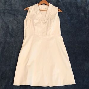 Calvin Klein White belted dress